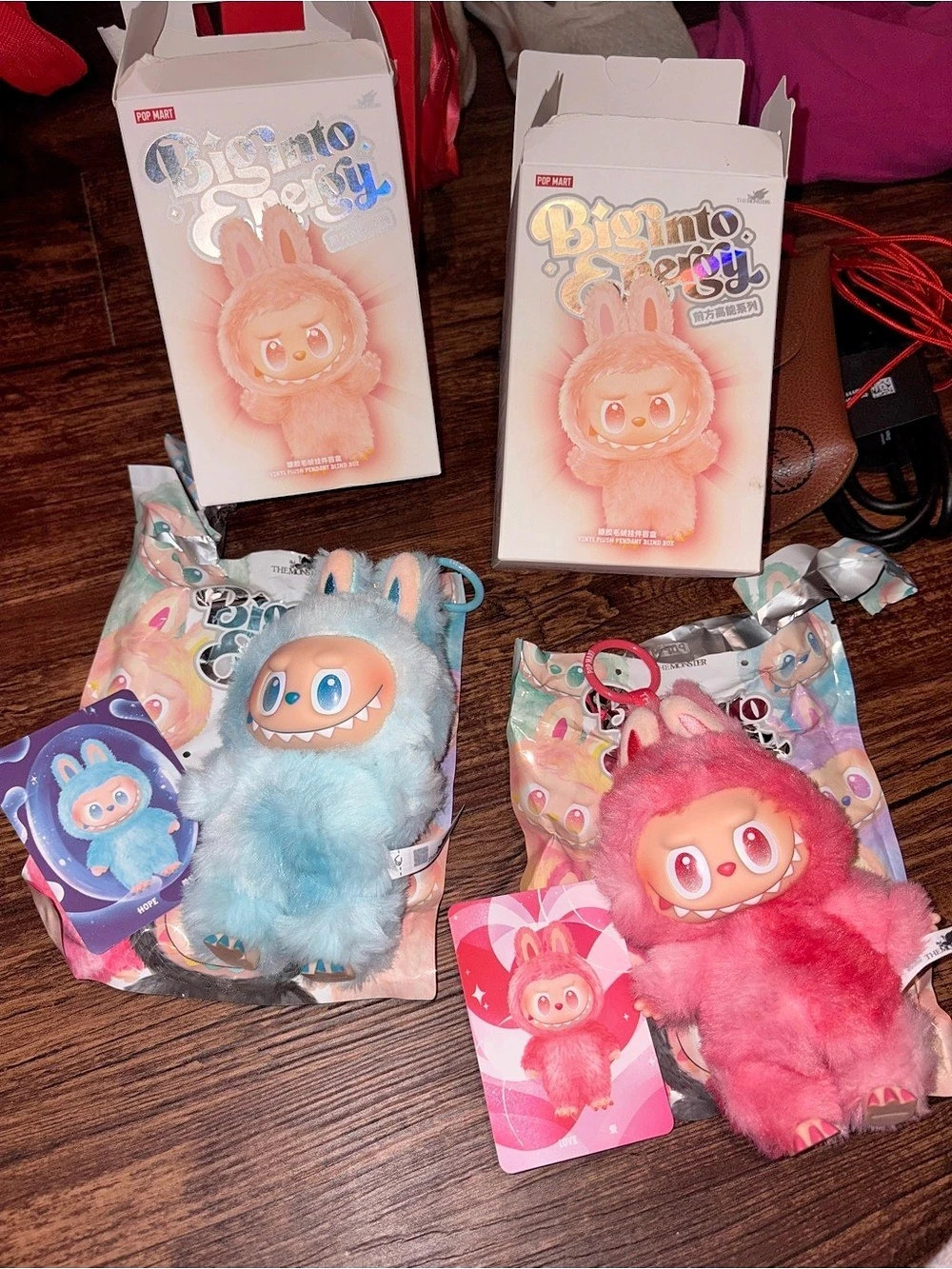 POP MART Biginto Energy Pink & Blue Plush Set